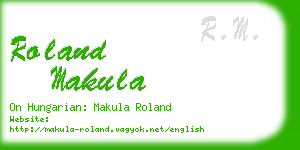 roland makula business card